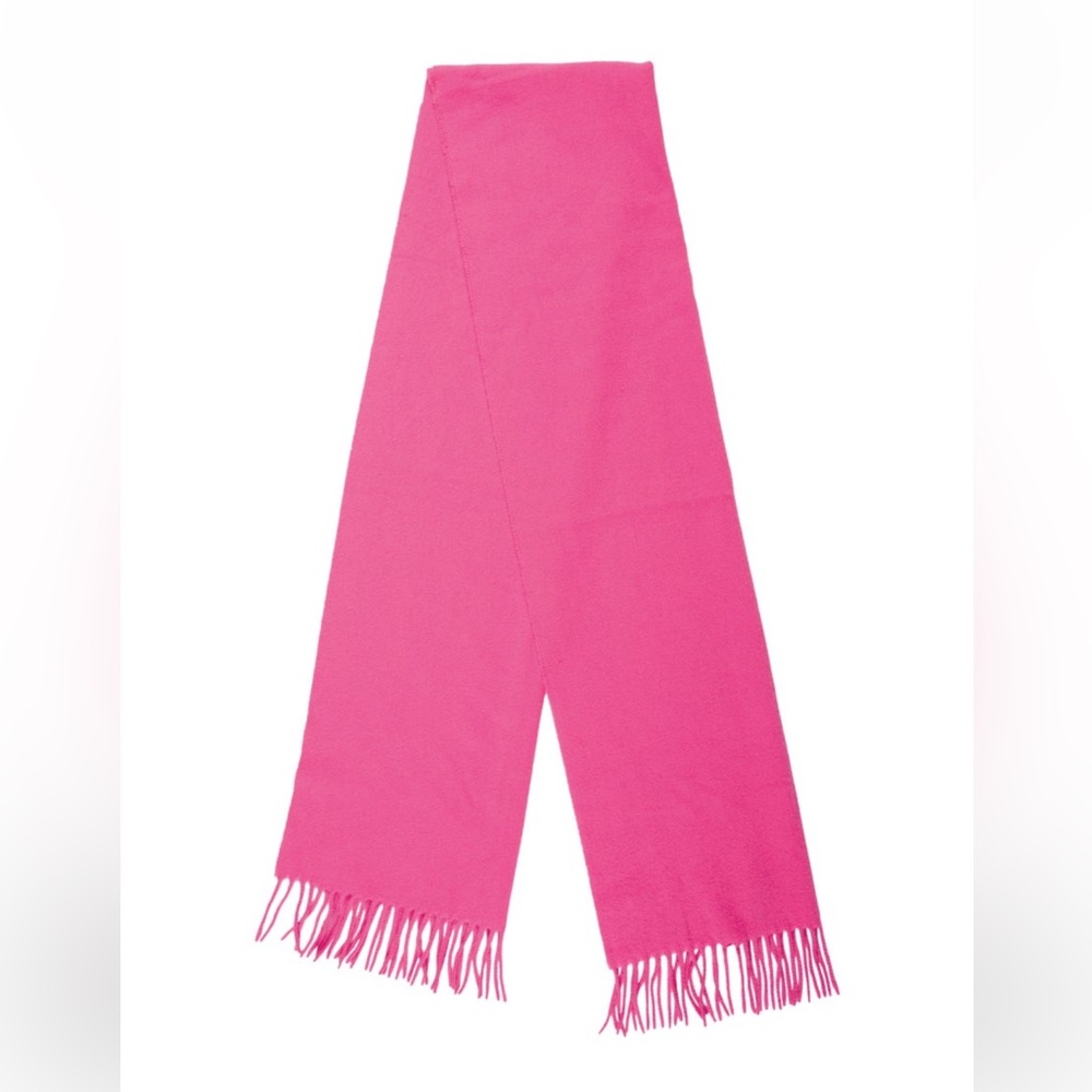 Acne neon pink wool scarf